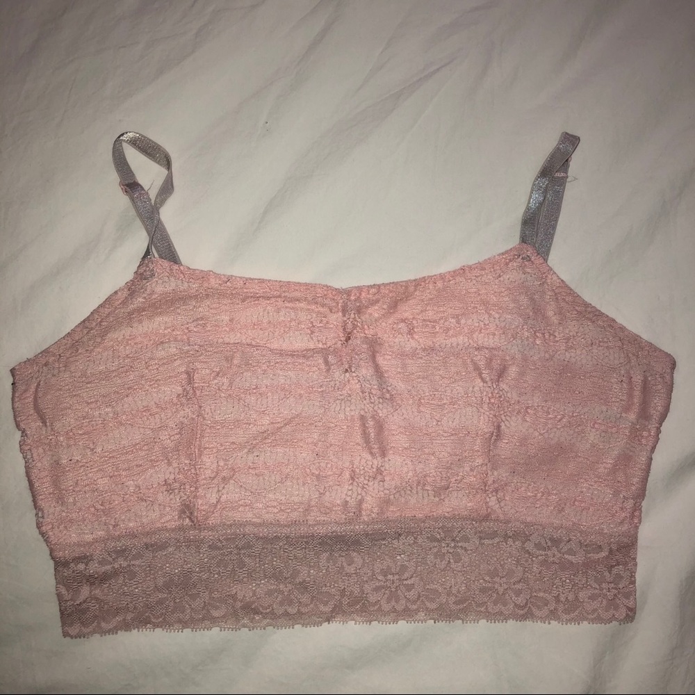 Light pink all over lacy bralette